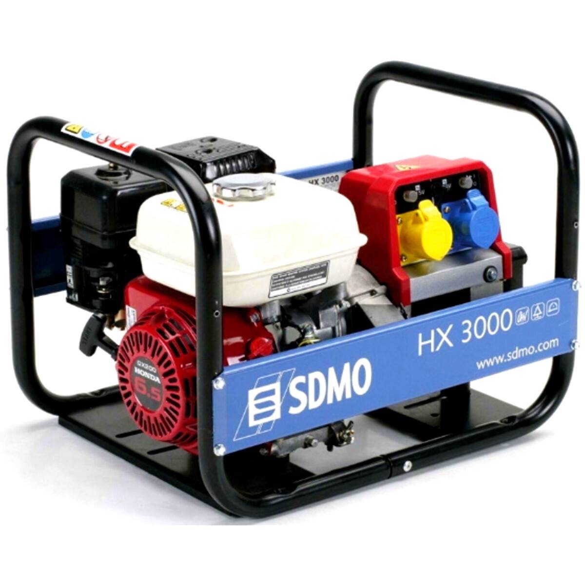 SDMO HX3000 2.9kW 3.625kVA 4 Stroke Petrol Honda GX200 Industrial