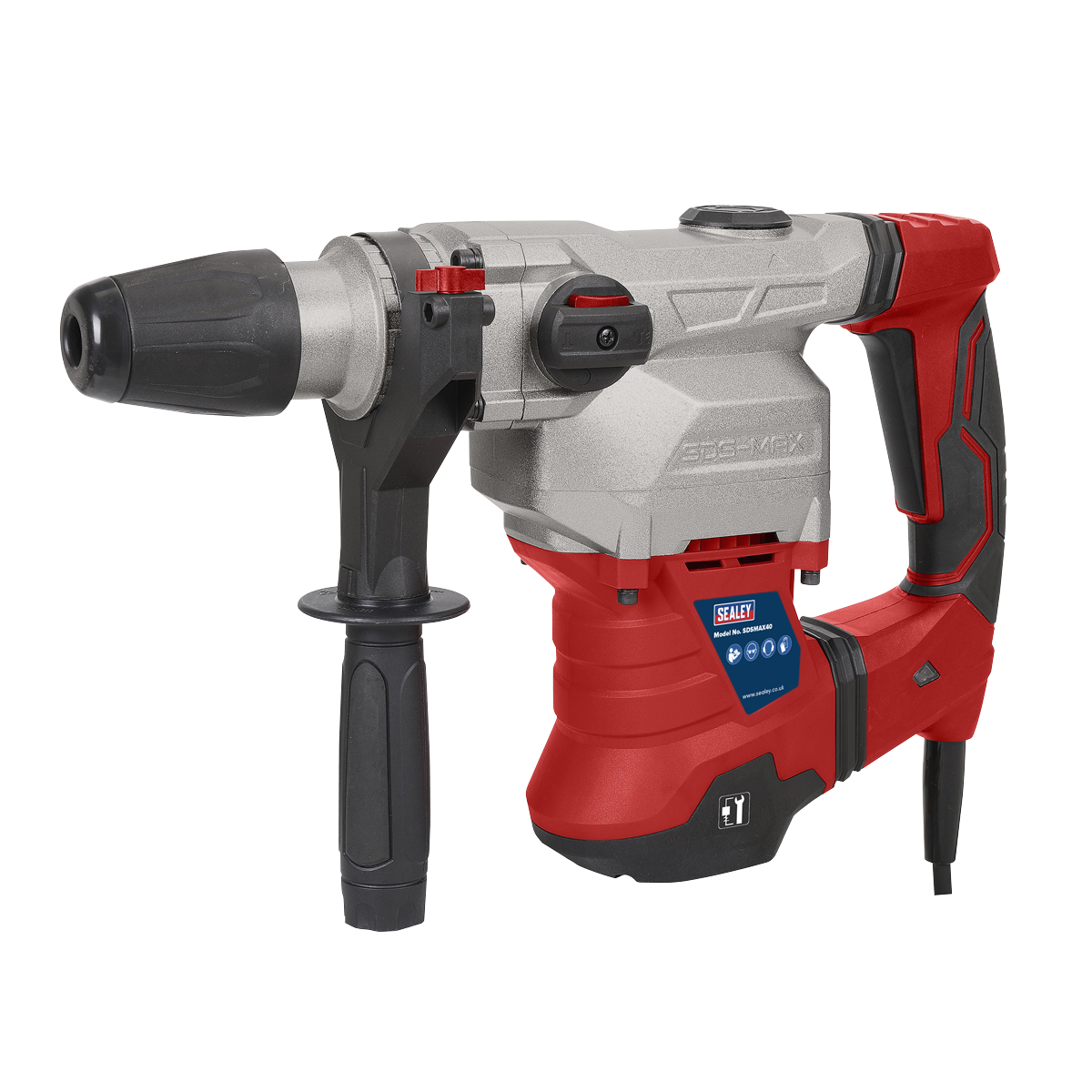 Sealey SDSMAX40 Rotary Hammer Drill SDS MAX ø40mm 1500W/230V