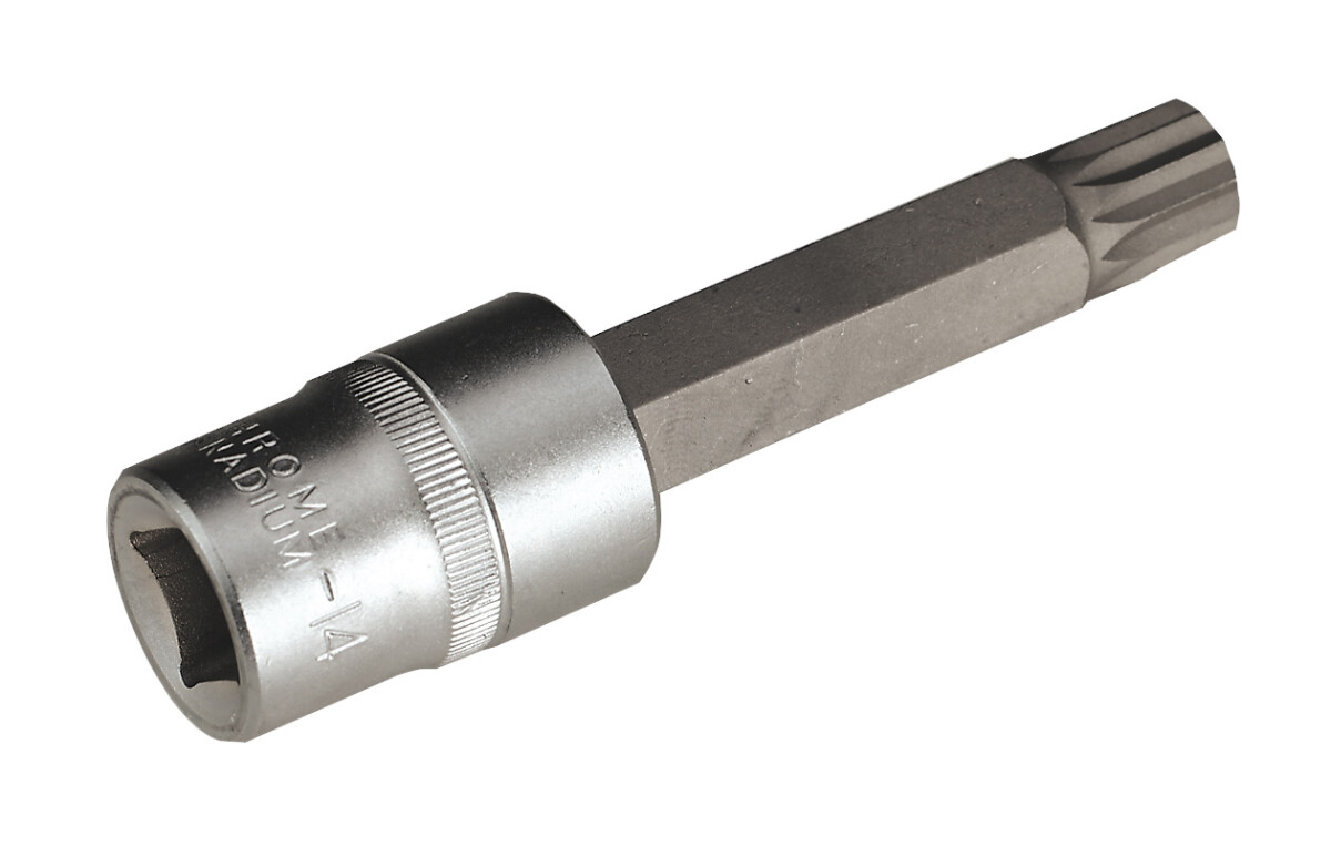 Sealey AK5531 XZN Spline Bit Socket M14 Long 1/2"Sq Drive