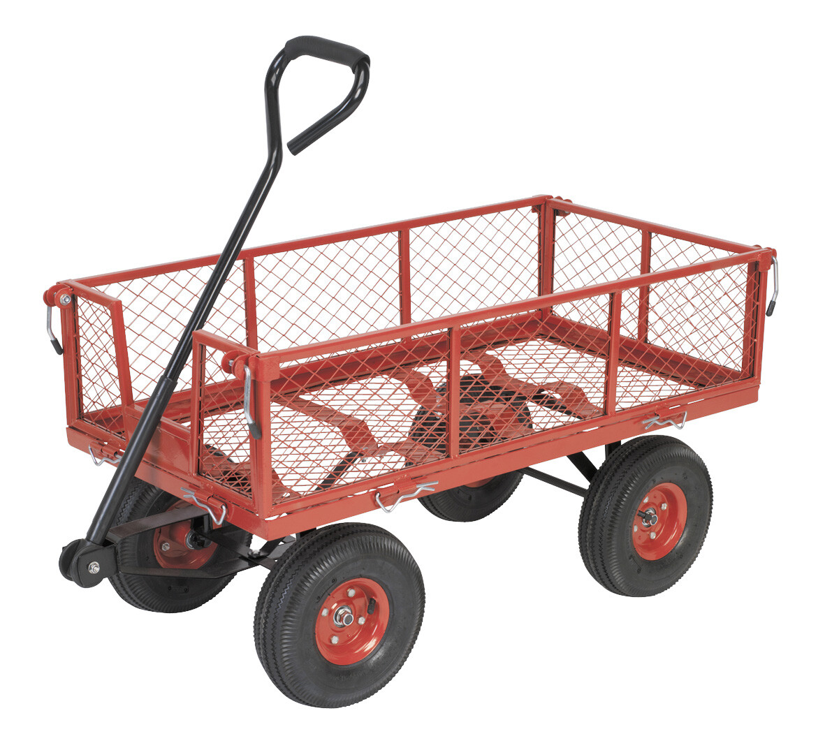 Sealey CST997 Platform Truck with Sides Pneumatic Tyres 200kg Capacity