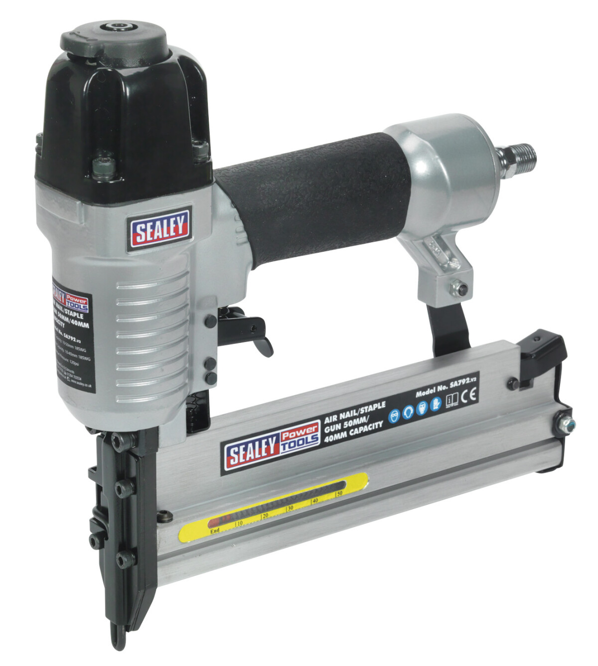 Sealey SA792 Air Nailer Staple Gun 50mm 40mm Capacity From Lawson HIS