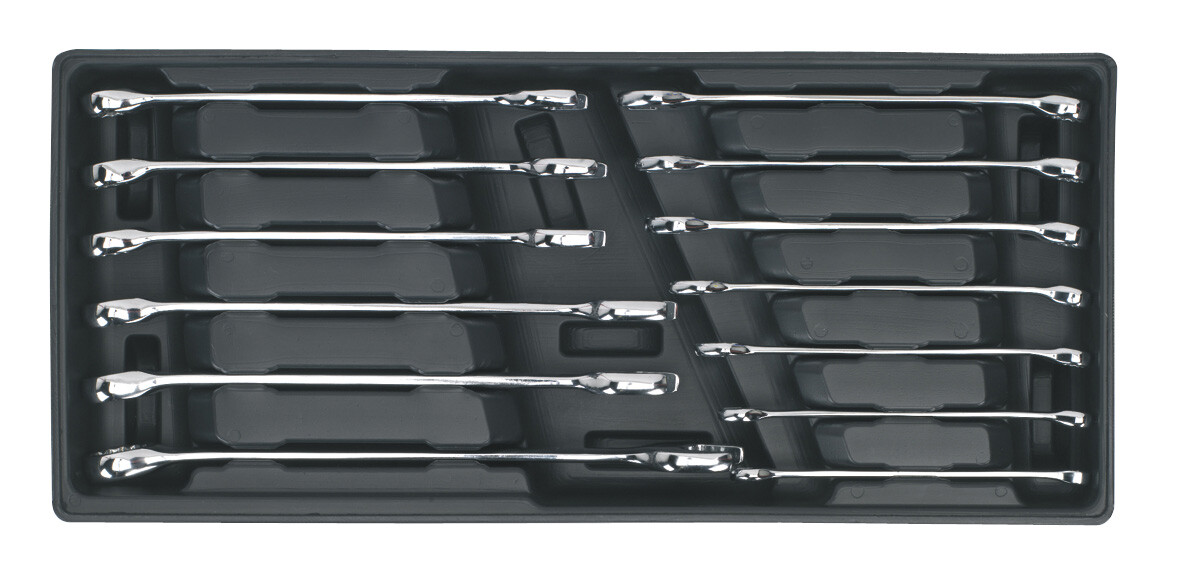 Sealey TBT01 Tool Tray with Combination Wrench Set 13pc Metric from