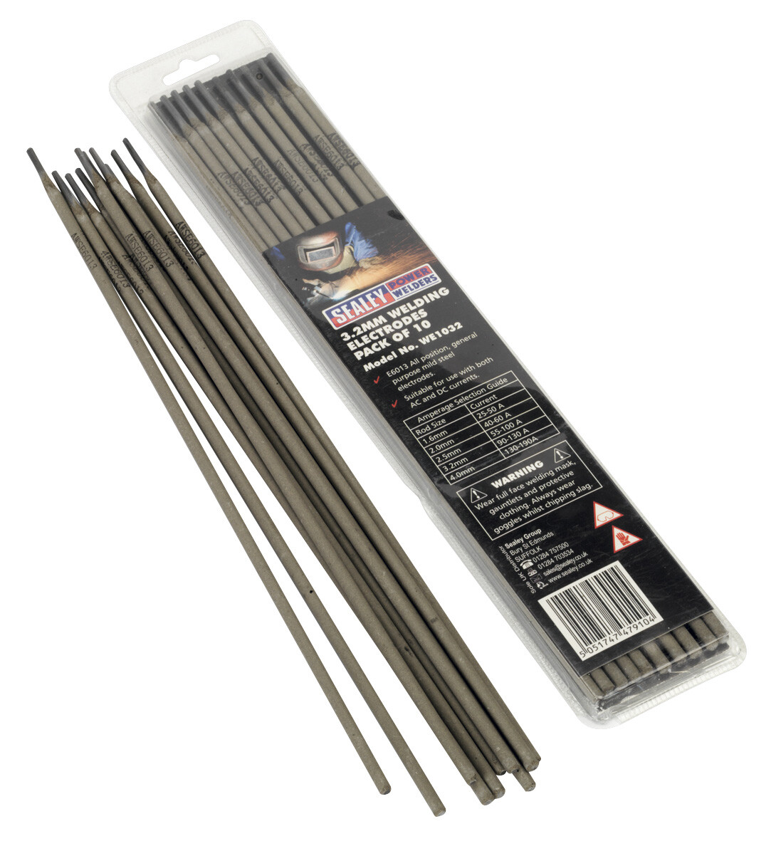 Sealey WE1032 Welding Electrodes 3.2mm Pack of 10
