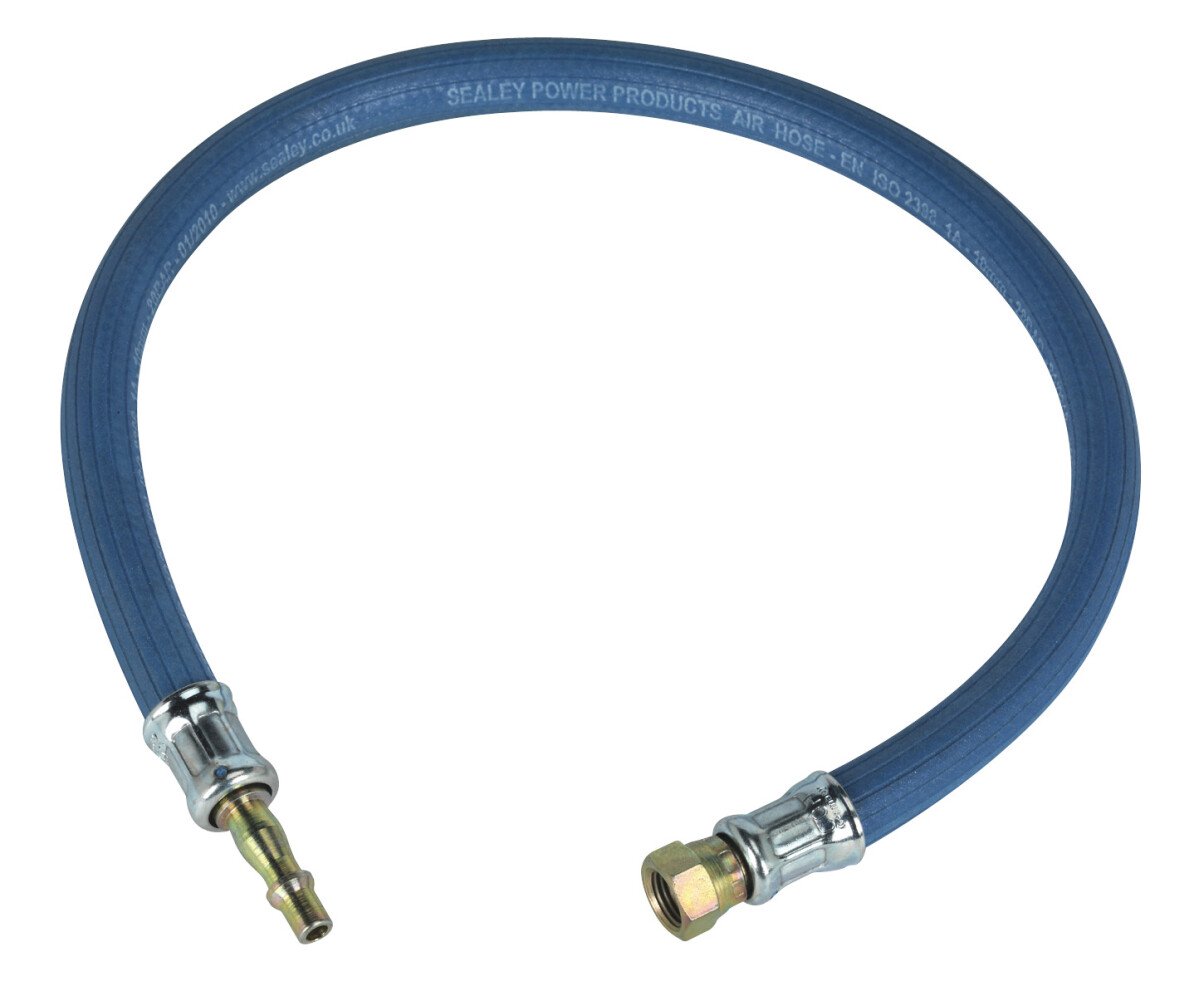 Sealey AH2R/38 Air Leader Hose 600mm x ø10mm with Tail Piece & 1/4"BSP Union