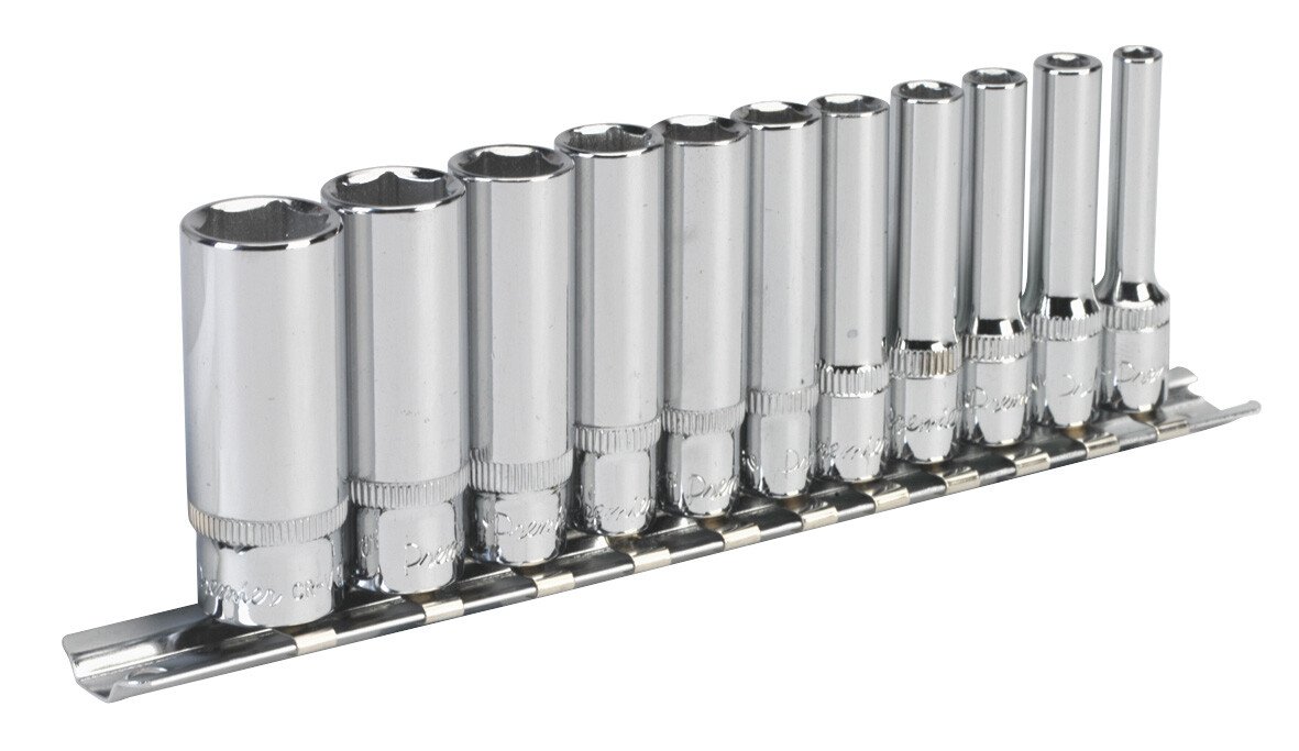 Sealey AK2671 Socket Set 11 Piece 1/4" Drive 6pt Deep WallDrive AF