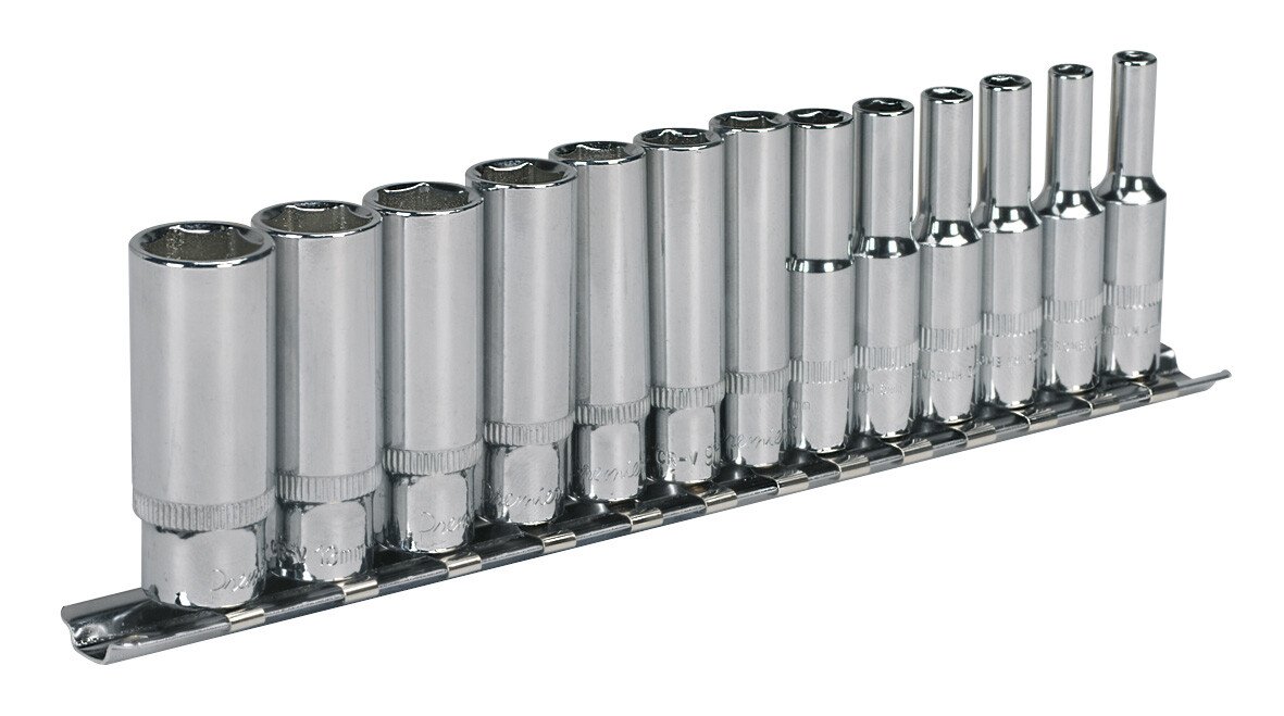 Sealey AK2692 Socket Set 13 Piece 1/4" Drive Deep WallDrive Metric