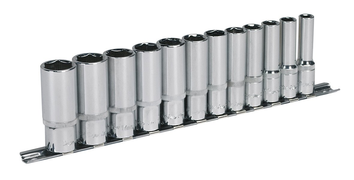 Sealey AK2694 Socket Set 12 Piece 3/8" Drive 6 Point Deep WallDrive Metric