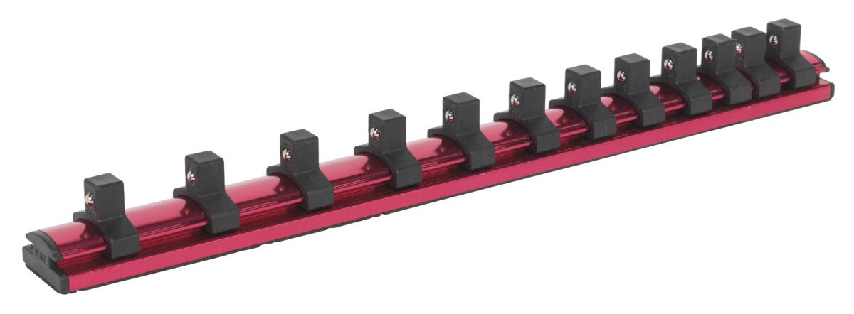 Sealey AK27083 Socket Retaining Rail Magnetic 3/8"Sq Drive 12 Clips