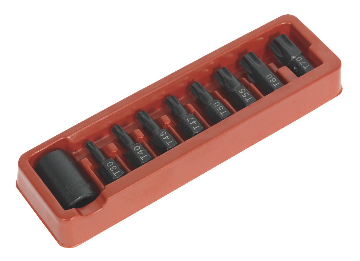 Sealey AK5610 Impact TRX-Star Bit & Holder Set 9pc 1/2"Sq Drive