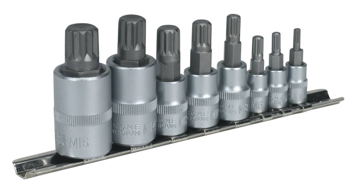 Spline drive shop socket set