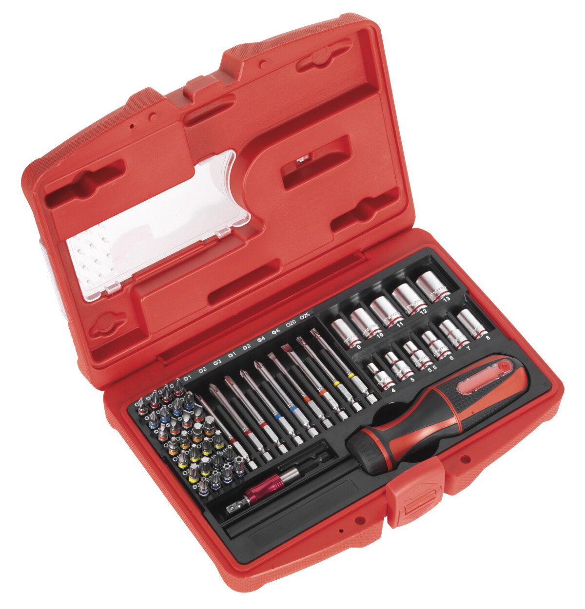 Sealey AK64903 Fine Tooth Ratchet Screwdriver & Accessory Set 51pc