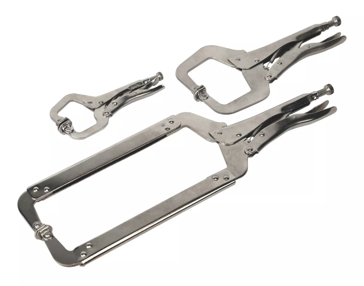 Sealey AK66 Locking C-Clamp Set 3pc