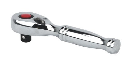 Sealey AK660S Stubby Ratchet Wrench 1/4" Drive Pear Head Flip Reverse