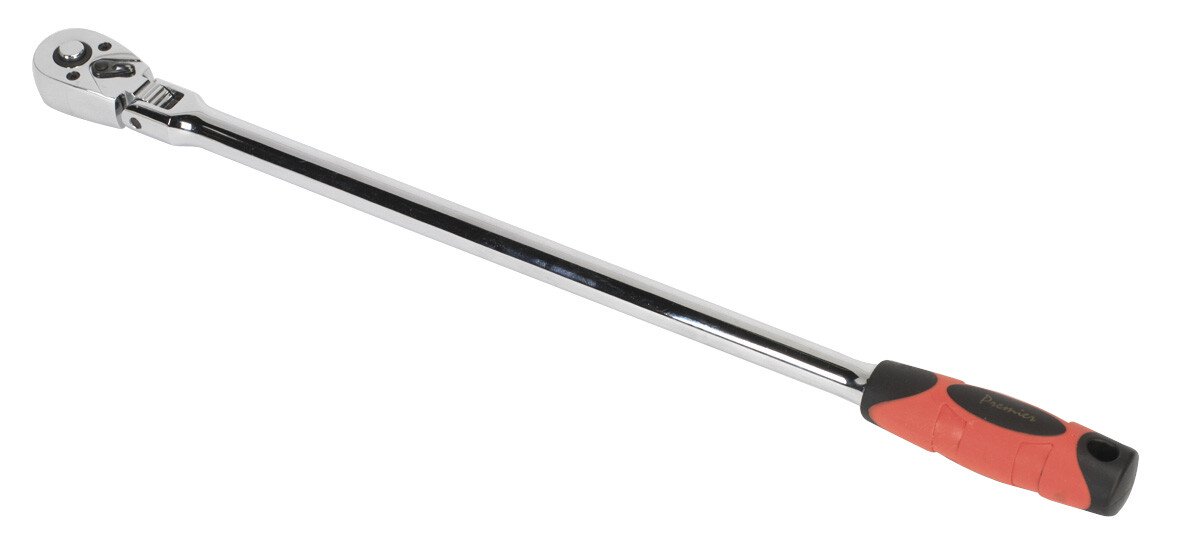 Sealey AK6697 Ratchet Wrench Flexi-Head Extra-Long 455mm 3/8"Sq Drive