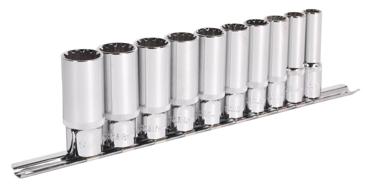 Sealey AK69910D Socket Set 10pc Deep 3/8"Sq Drive Total Drive Deep