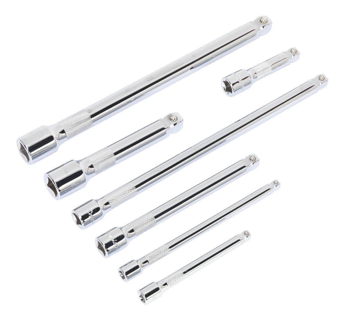 Sealey AK770 Wobble/Rigid Extension Bar Set 7 Piece 1/4", 3/8" & 1/2" Drive
