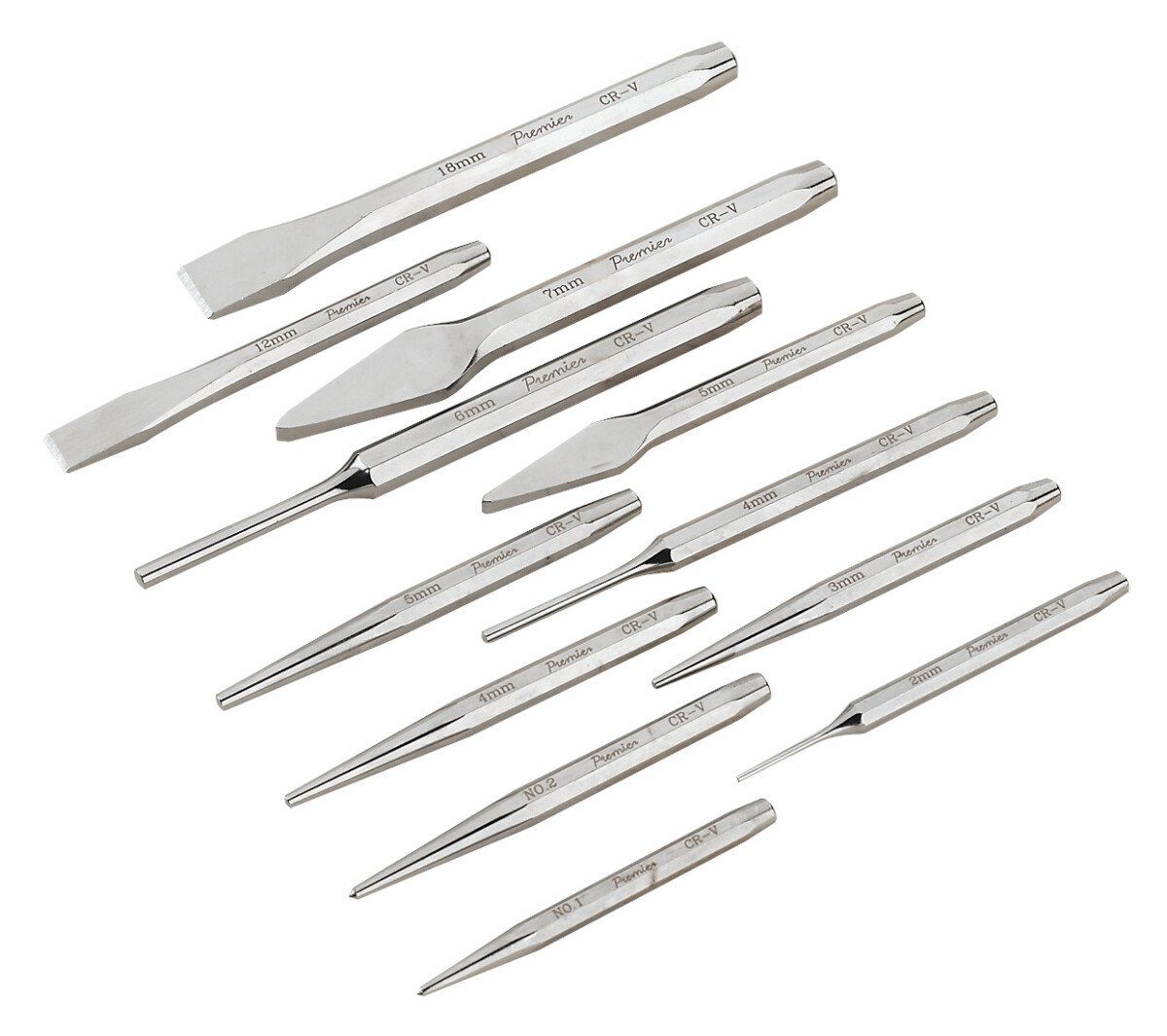 Sealey AK9129 Punch and Chisel Set 12 Piece