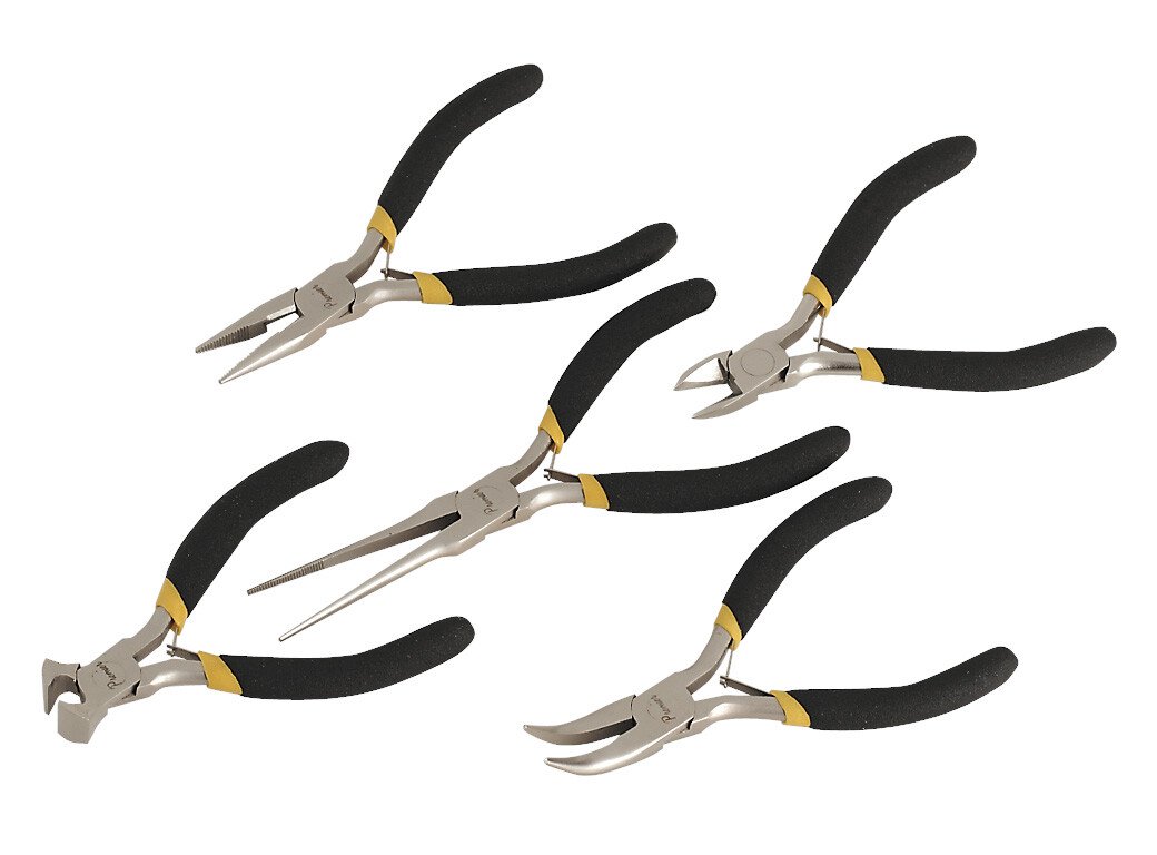 Sealey AK937 Mini Pliers Set 5pc Ni-Fe Finish