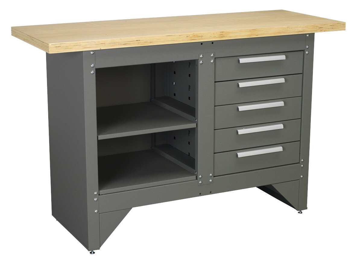 Sealey AP2030BB Workbench with 5 Drawers - Ball Bearing Runners Heavy-Duty