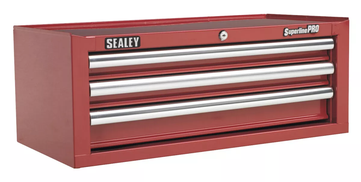 Sealey AP33339 Add-On Chest 3 Drawer with Ball Bearing Runners - Red