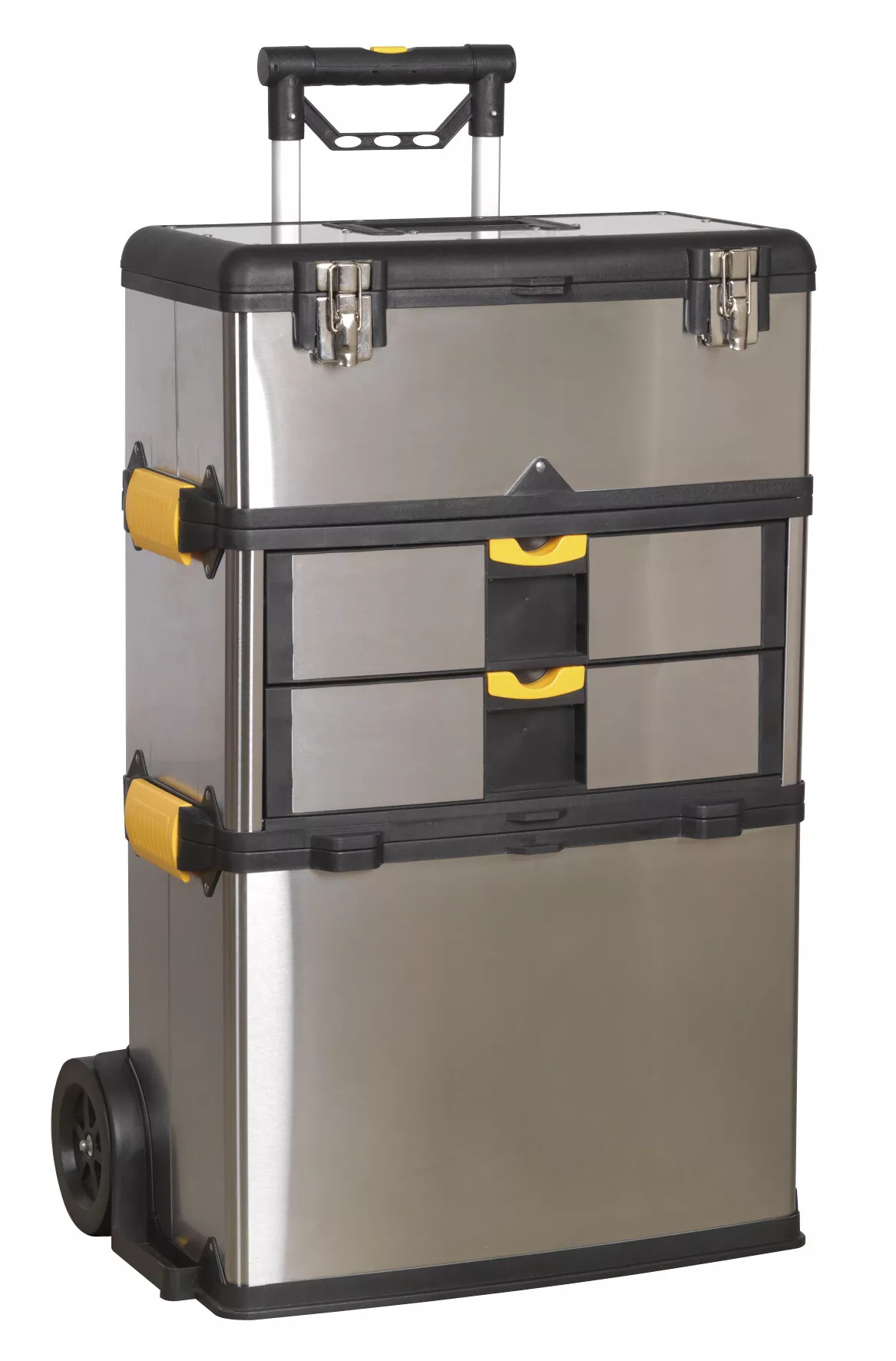Sealey AP855 Mobile Stainless Steel/Composite Tool Box - 3 Compartment