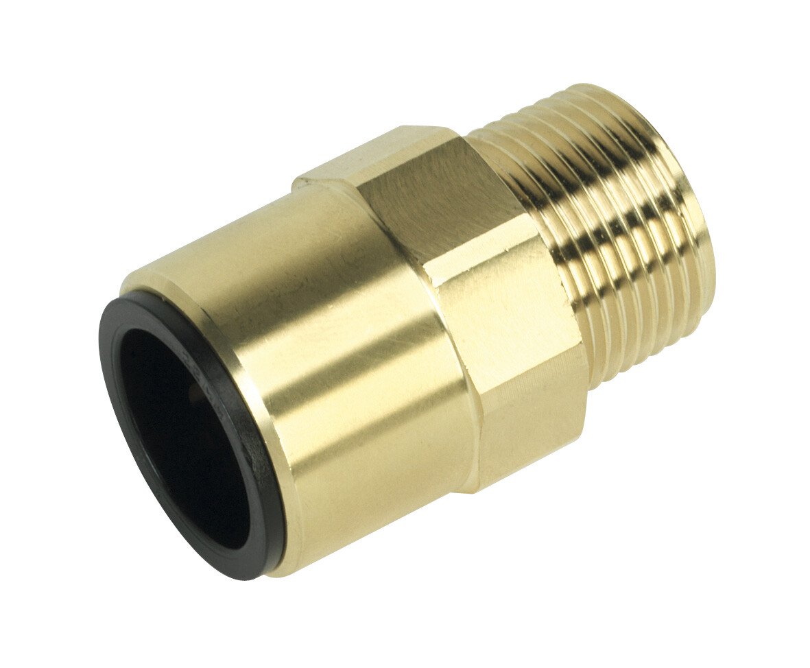Sealey CAS22BSA 22mm x 3/4"BSPT Brass Straight Adaptor