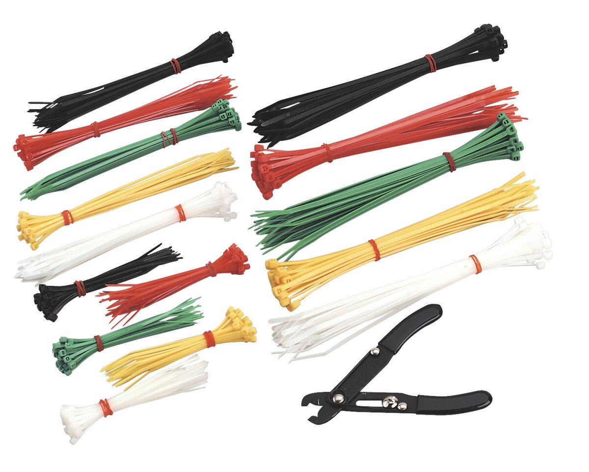 Sealey CT375 Cable Ties Assorted with Pliers Pack of 375