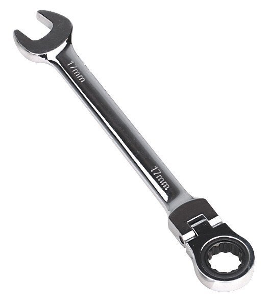 Sealey FHRCW17 Micro-Locking Flexible Head Ratchet Wrench 17mm
