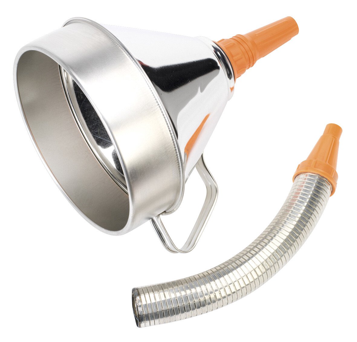 Sealey FM20F Funnel Metal with Flexi Spout & Filter 200mm