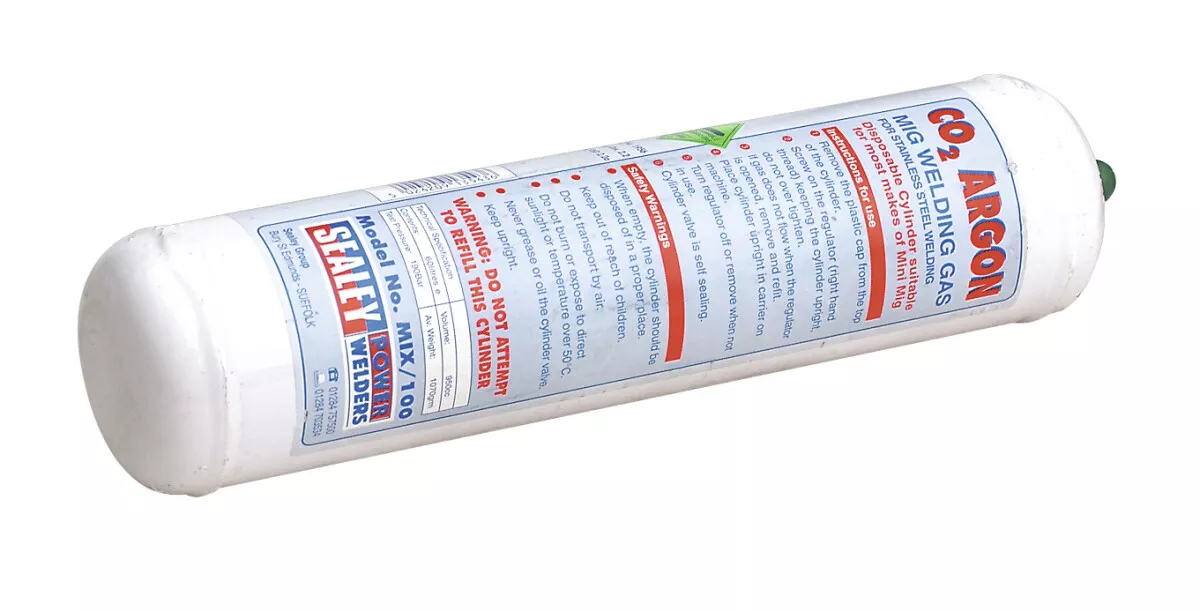 Sealey MIG/MIX/100 Gas Cylinder Disposable Carbon Dioxide/Argon 300grm