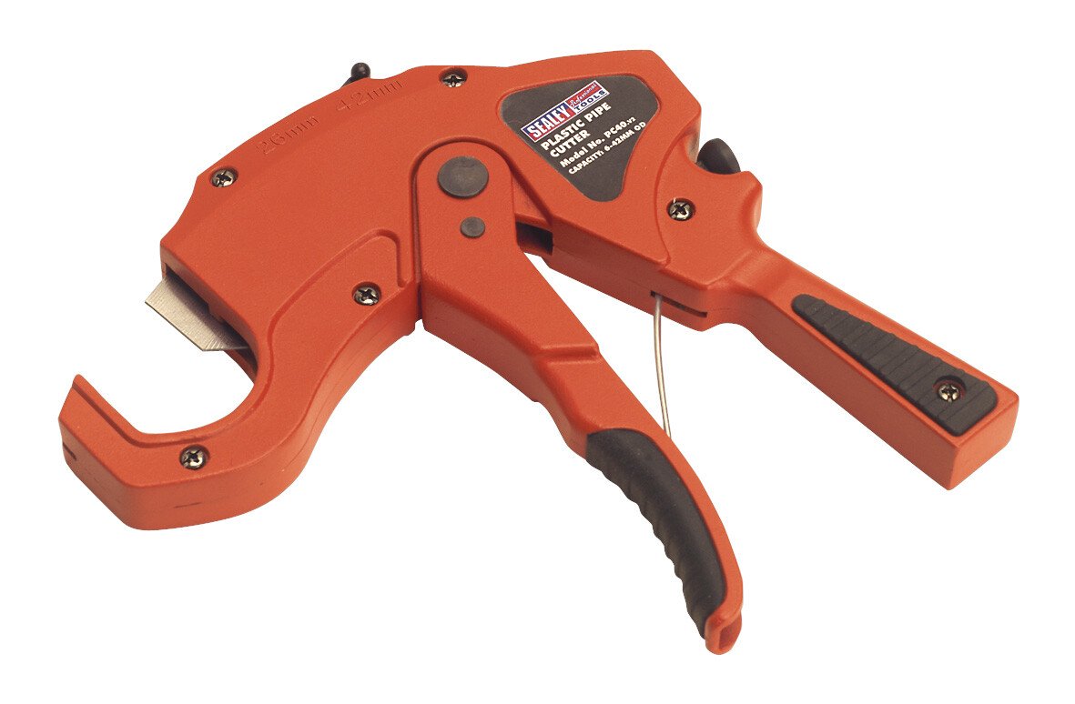 Sealey PC40 Plastic Pipe Cutter 6-42mm Capacity O/D