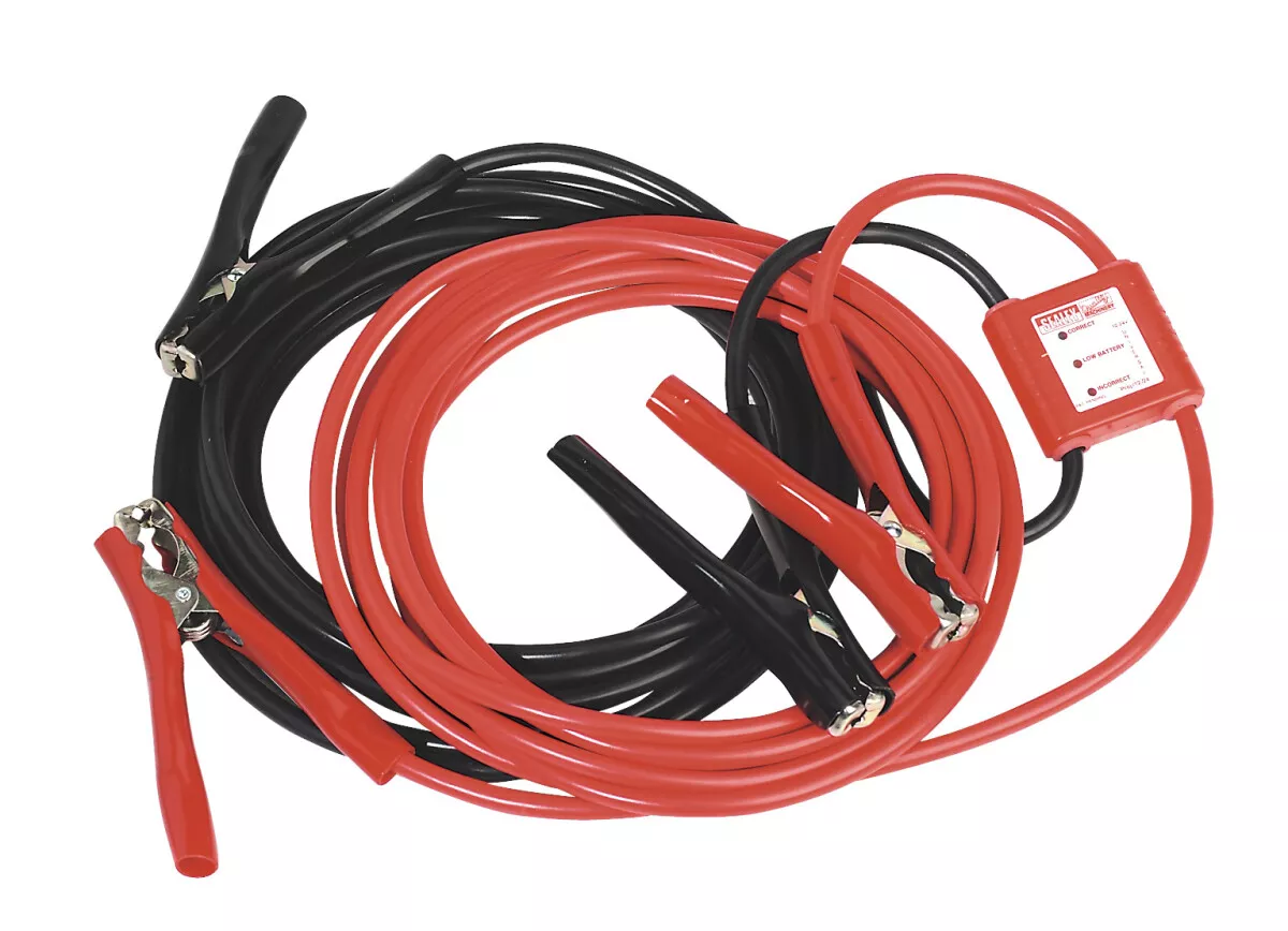 Sealey PROJ/12/24 Booster Cables 7mtr 450Amp 25mm&#xB2 with 12/24V Electronics Protection