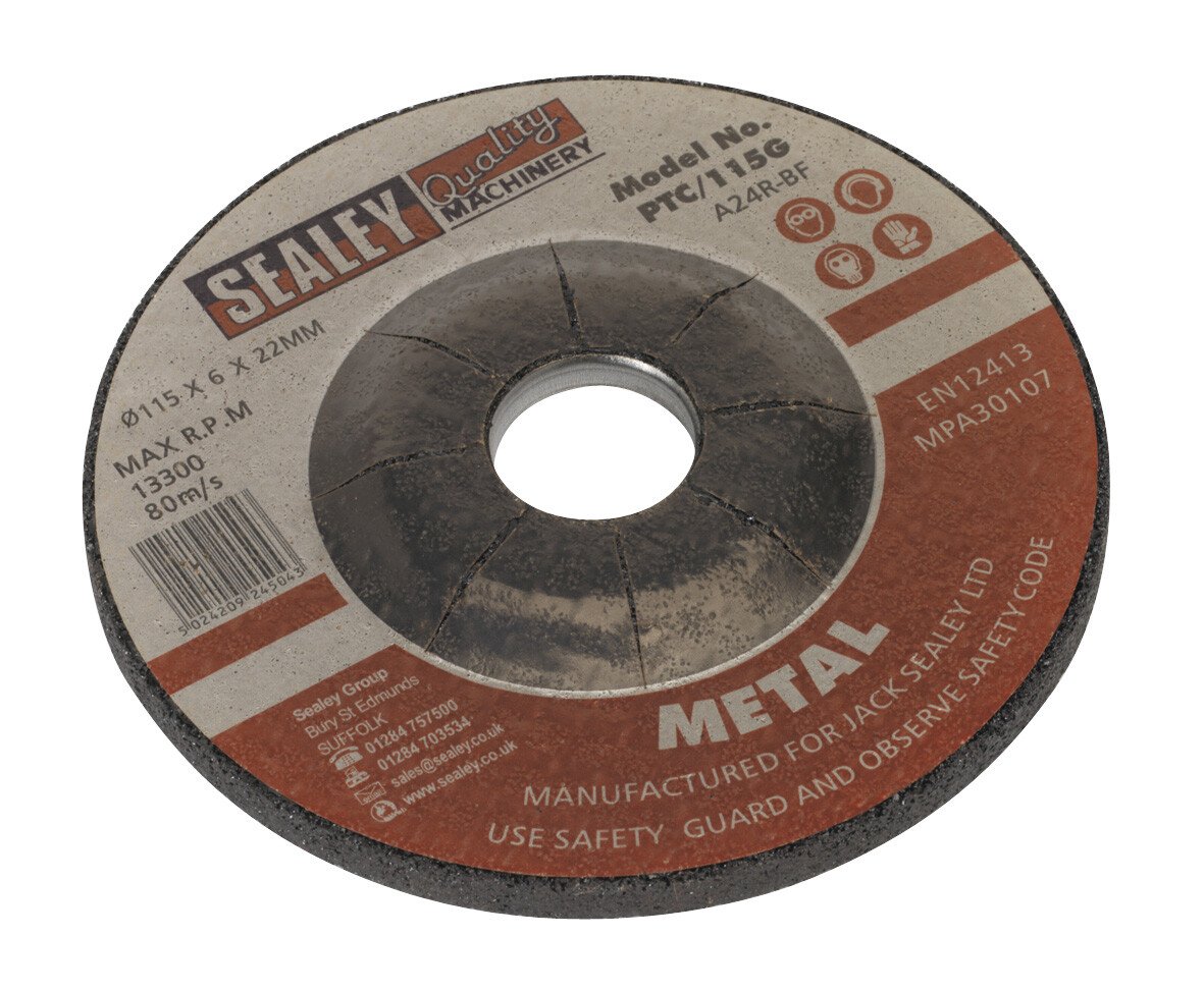 Sealey PTC/115G Grinding Disc 115 x 6 x 22mm