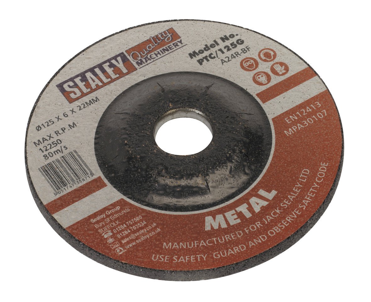 Sealey PTC/125G Grinding Disc 125 x 6 x 22mm