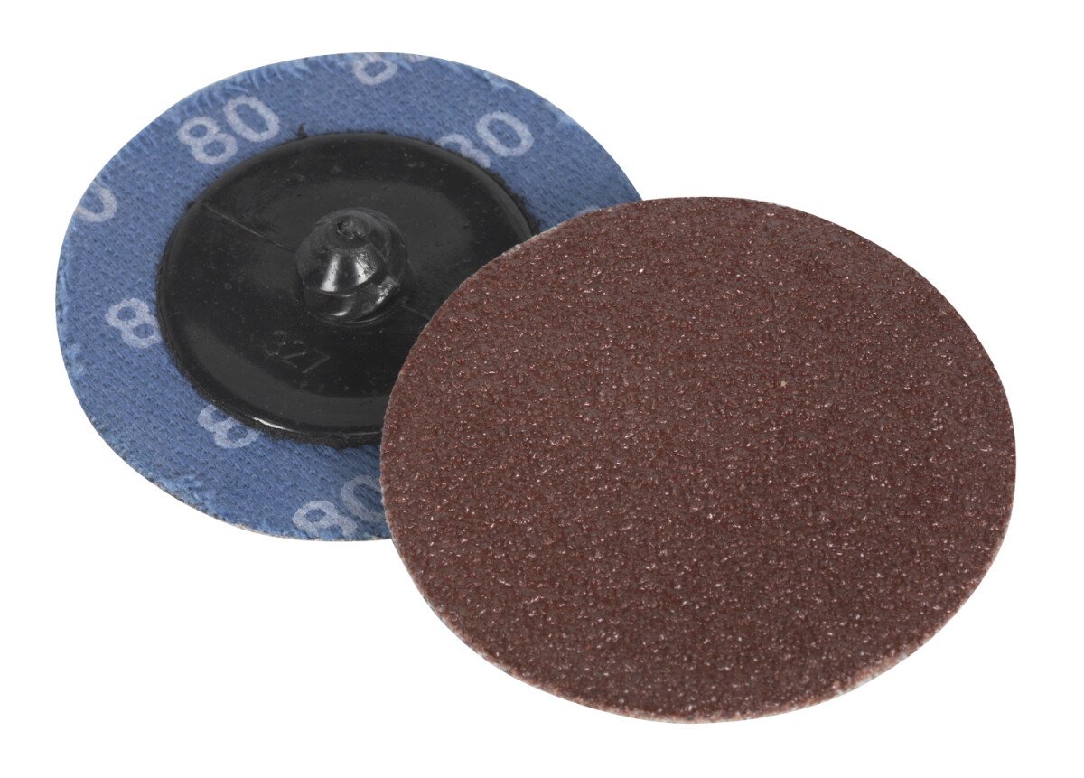 Sealey PTCQC5080 Quick Change Sanding Disc 50mm 80Grit Pack of 10