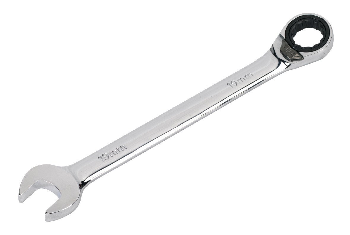 Sealey RRCW19 Reversible Micro-Locking Offset Ratchet Combination Wrench 19mm