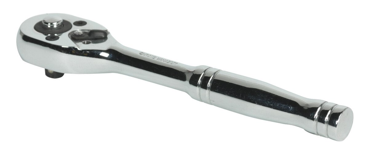 Sealey S0704 Ratchet Wrench 1/4"Sq Drive Pear Head Flip Reverse