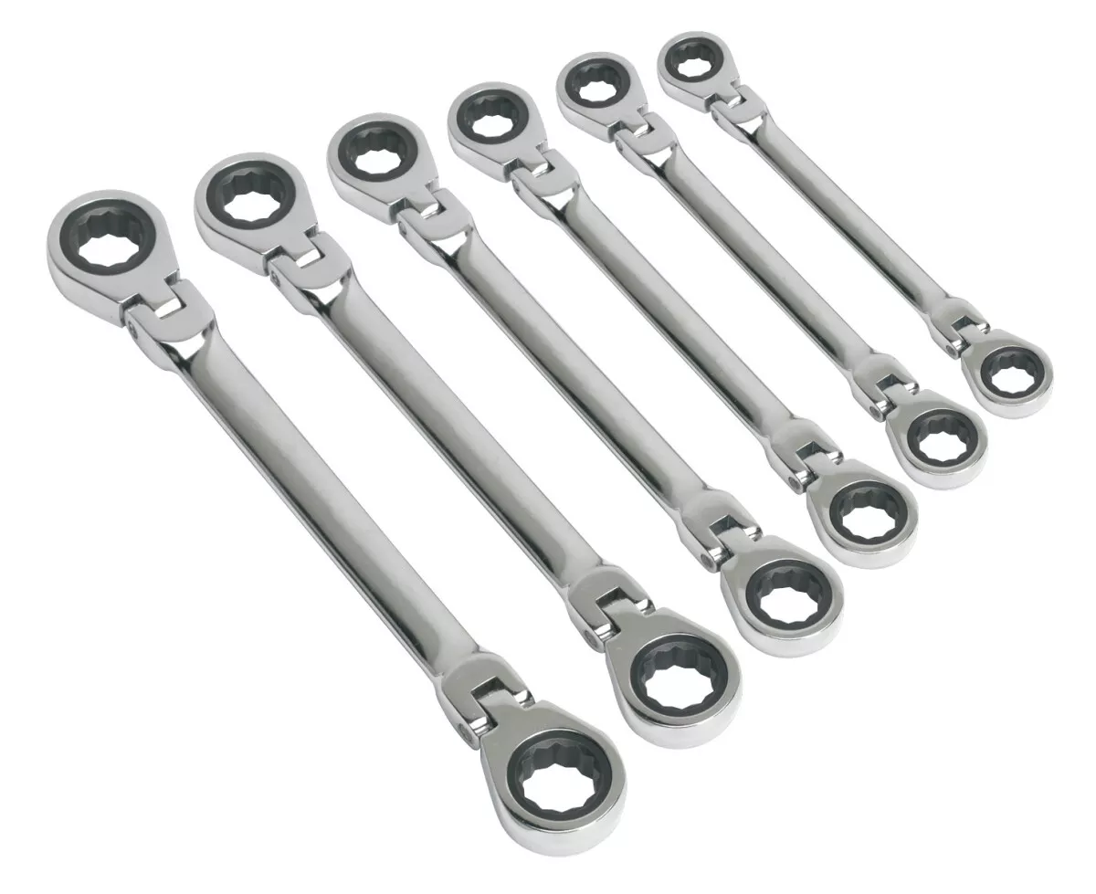 Sealey S0806 Flexi Double Ring Wrench Set 6pc