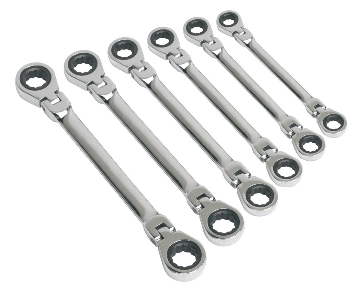 Sealey S0806 Flexi Double Ring Wrench Set 6pc
