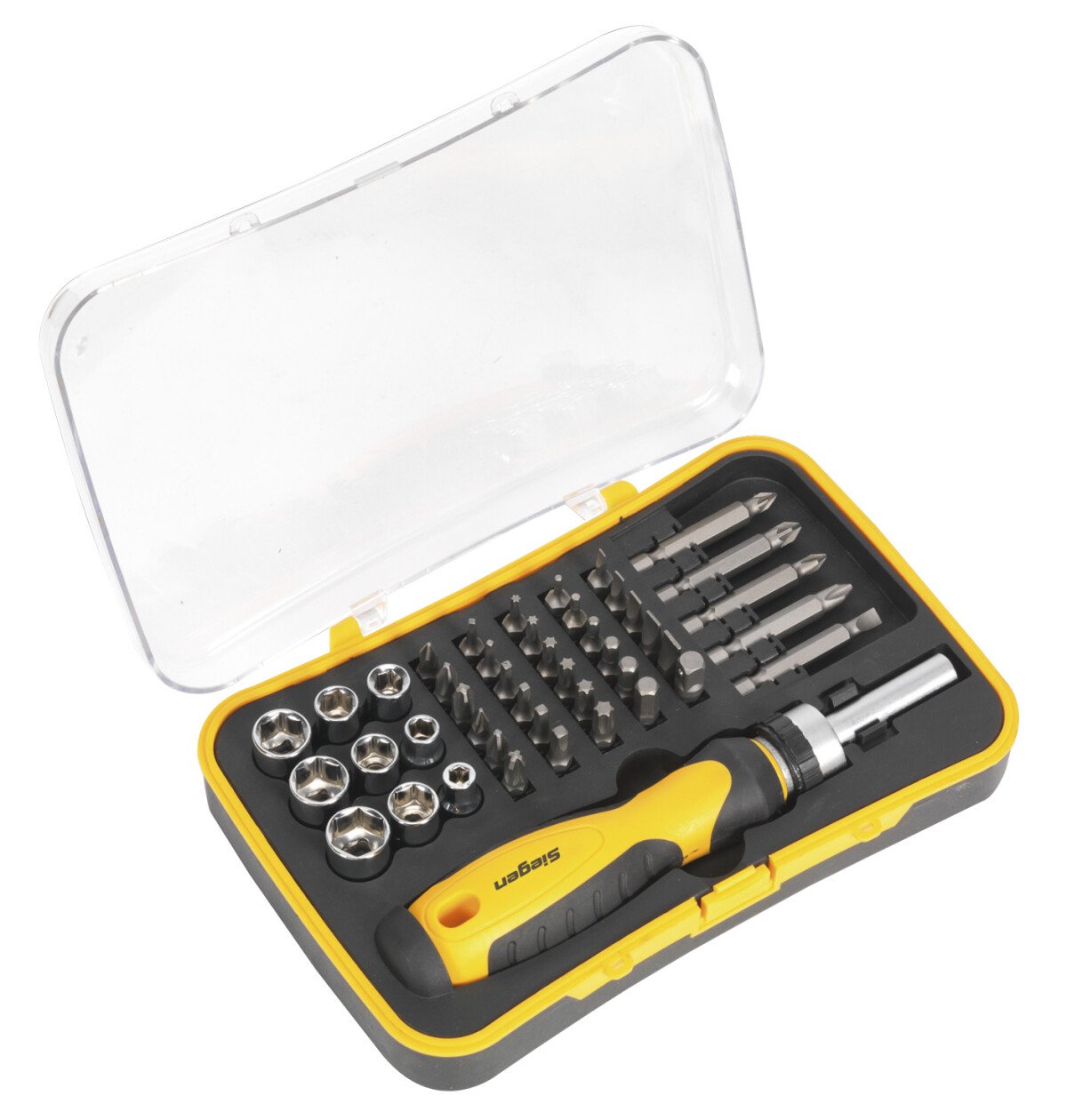 Sealey S0979 Socket & Bit Set 45pc Ratchet Screwdriver