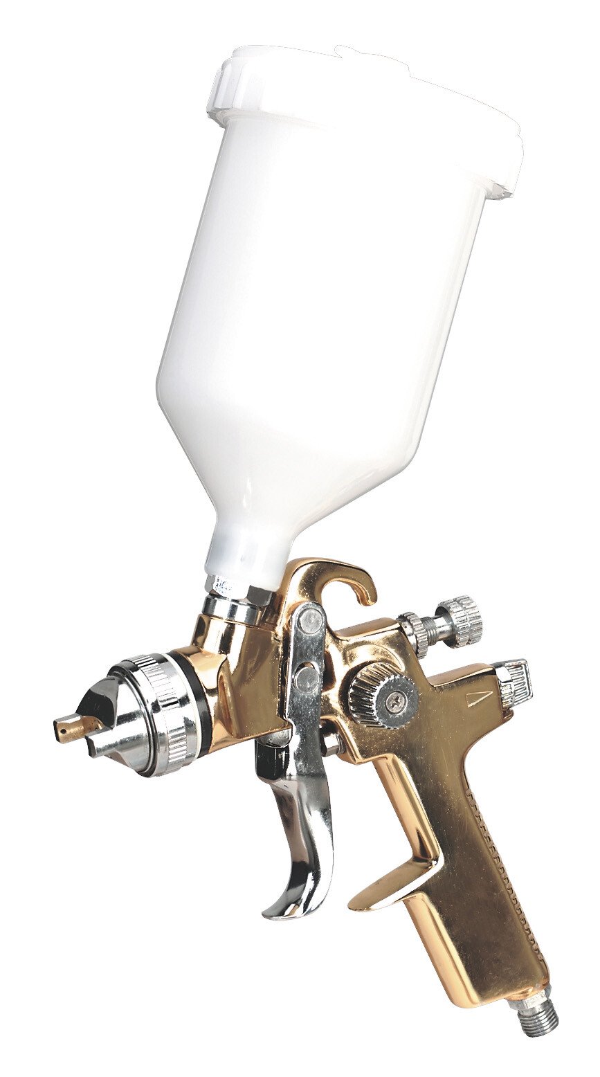 Sealey S701G Spray Gun Professional GOLD Series Gravity Feed 1.4mm Set-Up
