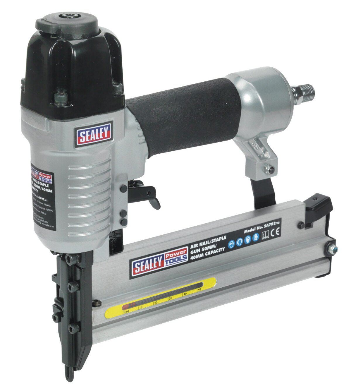 Sealey SA792 Air Nailer/Staple Gun 50mm/40mm Capacity