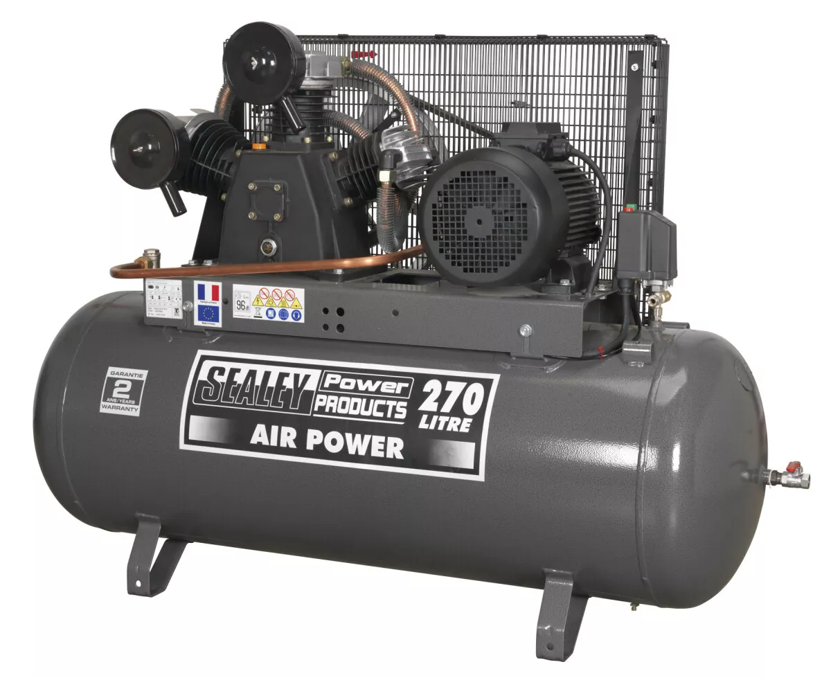 Sealey SAC32775B Compressor 270ltr Belt Drive 7.5hp 3 Phase 415V