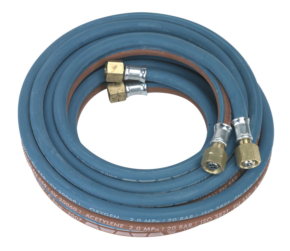 Sealey SGA5 Twin Rubber Hose Set 4.5mtr
