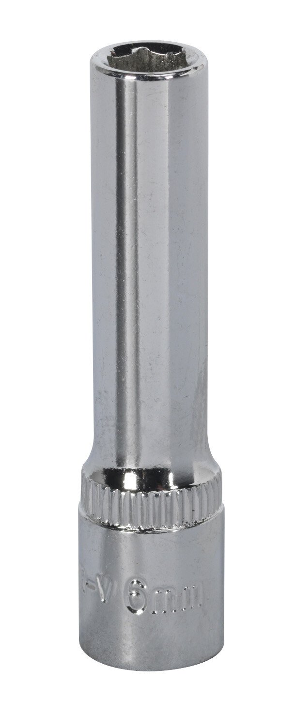 Sealey SP1406D WallDrive® Socket 6mm Deep 1/4"Sq Drive Fully Polished