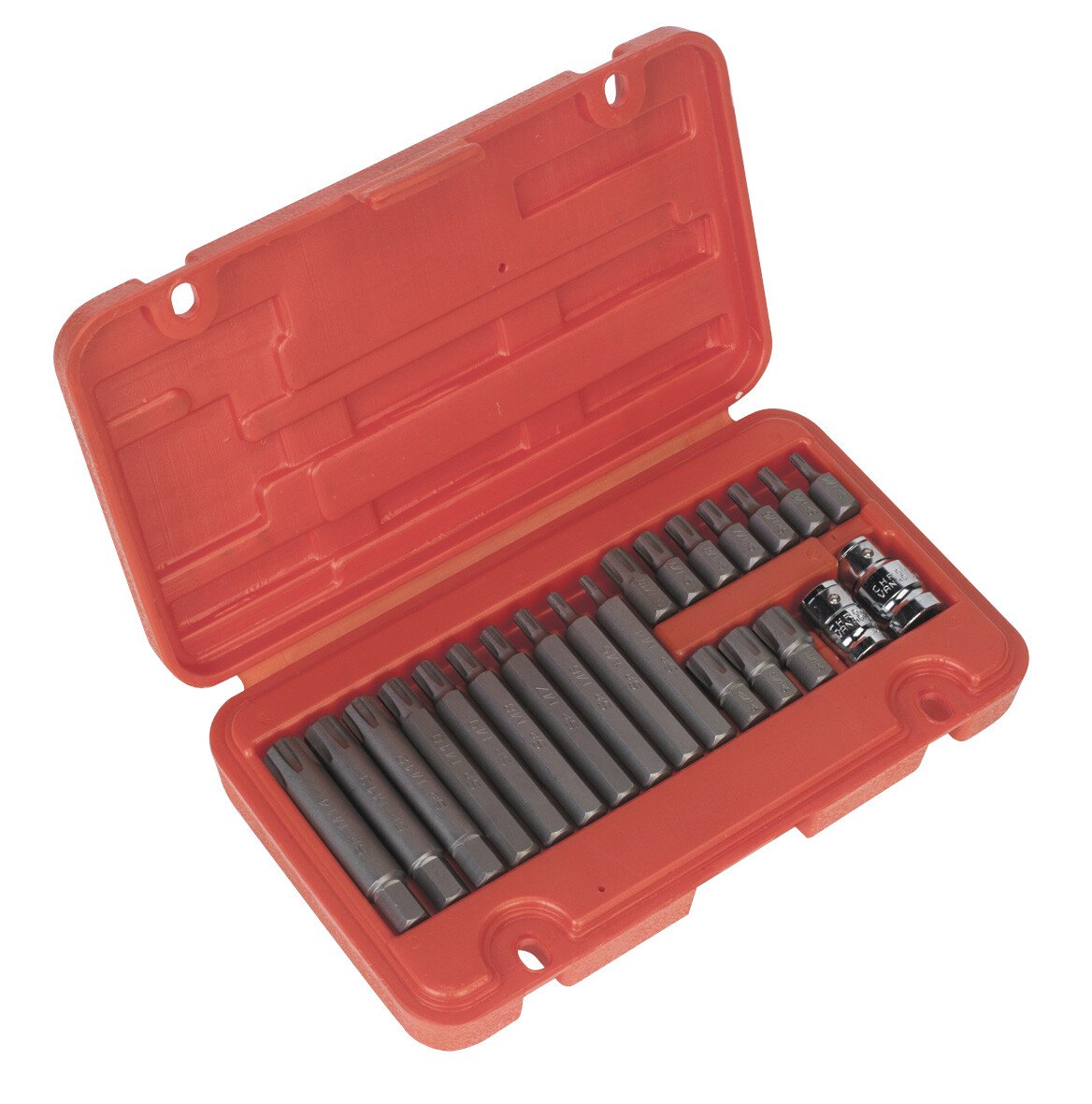 Sealey SX105 Ribe Bit Set 22pc 3/8" & 1/2"Sq Drive
