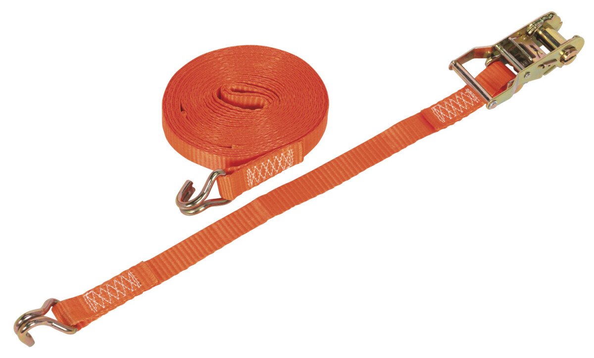 Sealey TD1510J Ratchet Tie Down 25mm x 10mtr Polyester Webbing 1500kg Load Test