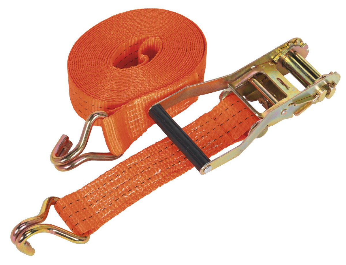 Sealey TD3008J Ratchet Tie Down 50mm x 8mtr Polyester Webbing 3000kg Load Test