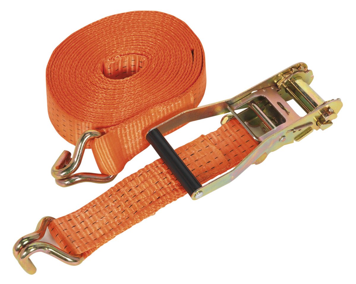 Sealey TD5008J Ratchet Tie Down 50mm x 8mtr Polyester Webbing 5000kg Load Test