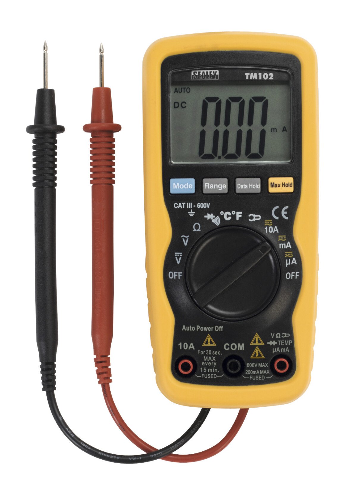 Sealey TM102 Professional Auto Ranging Digital Multimeter - 8 Function